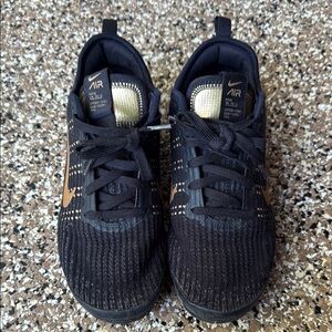 Nike Air Black and Gold Sneakers